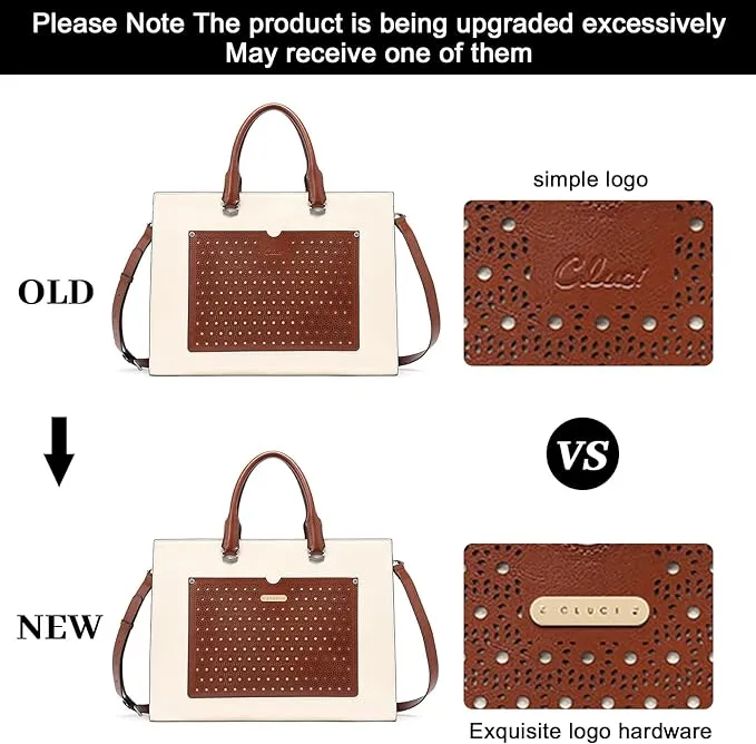 Lauren Refined Leather Briefcase For Women For Daily Use