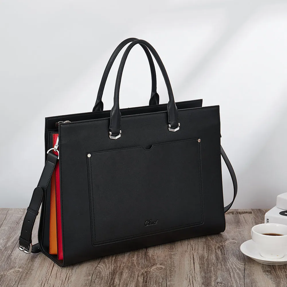 Lauren Refined Leather Briefcase For Women For Daily Use