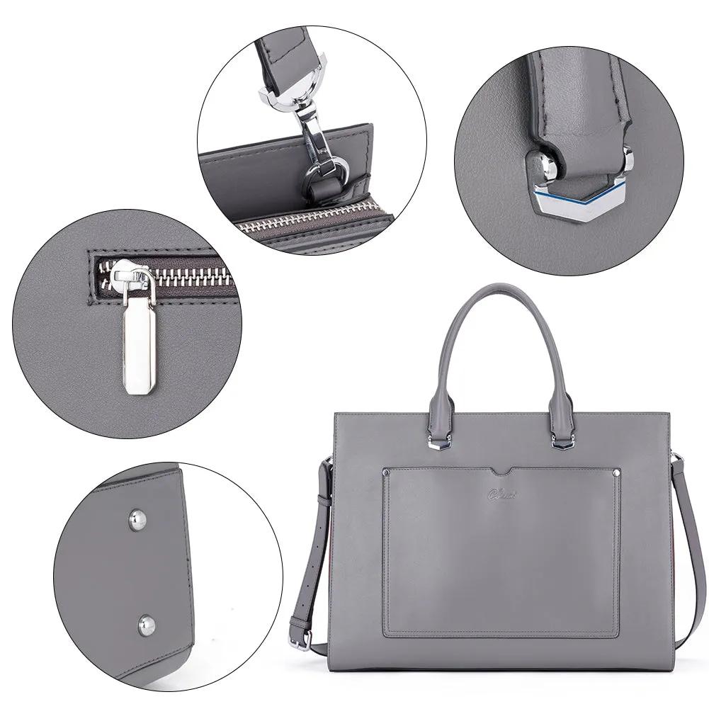 Lauren Refined Leather Briefcase For Women For Daily Use
