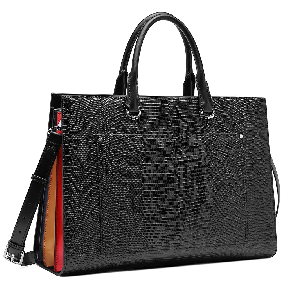 Lauren Refined Leather Briefcase For Women For Daily Use