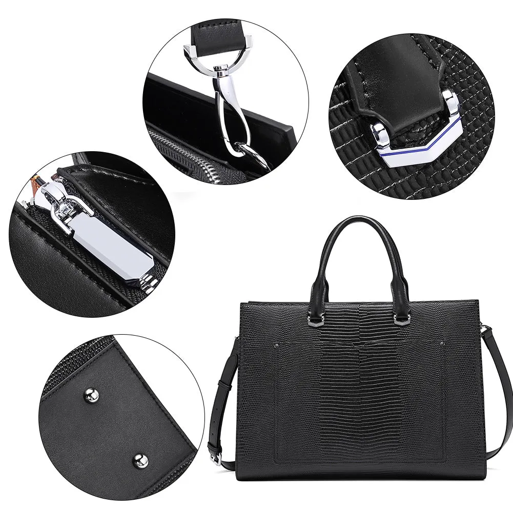 Lauren Refined Leather Briefcase For Women For Daily Use