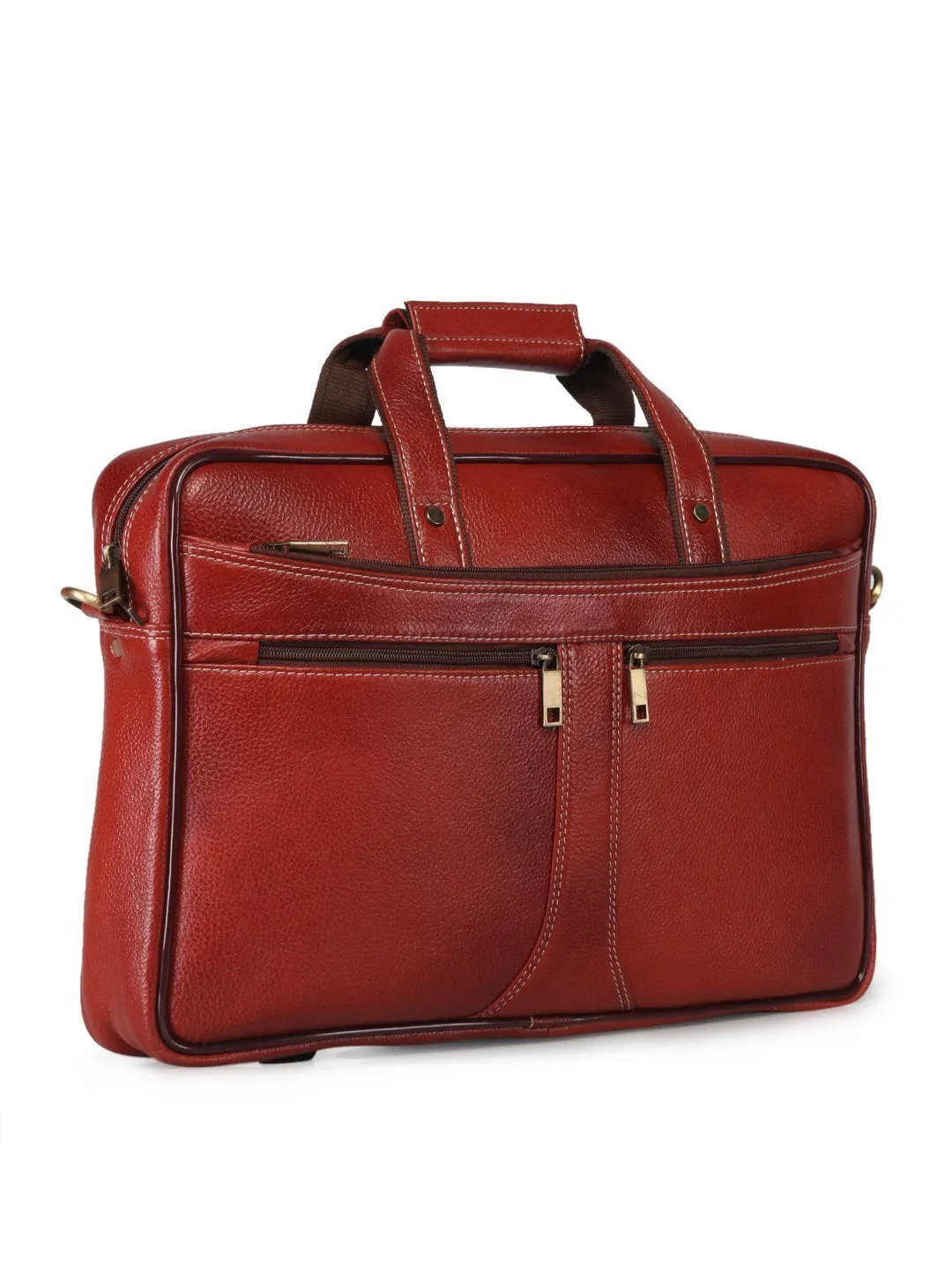 Leather 16 inches men’s formal office laptop messenger bag