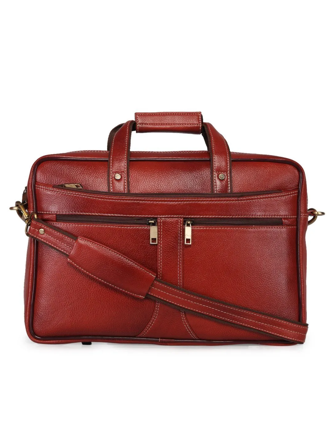 Leather 16 inches men’s formal office laptop messenger bag