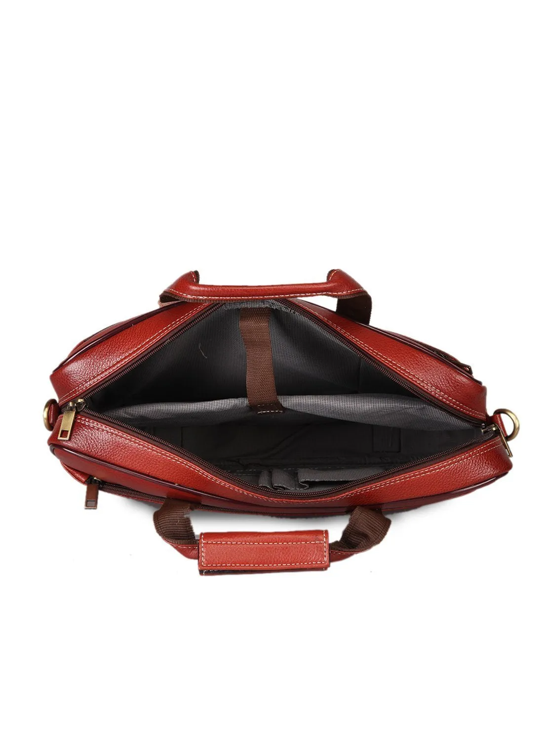 Leather 16 inches men’s formal office laptop messenger bag