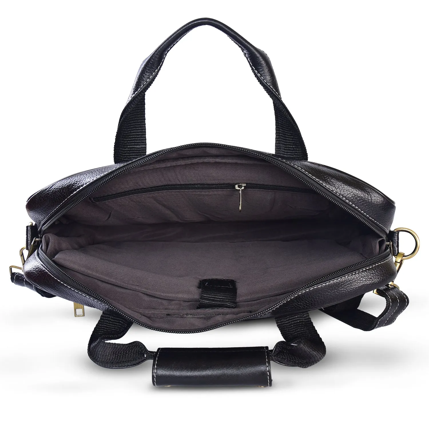 Leather Laptop Bag 36810 (BLACK)