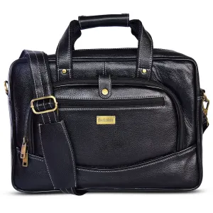 Leather Laptop Bag 36810 (BLACK)