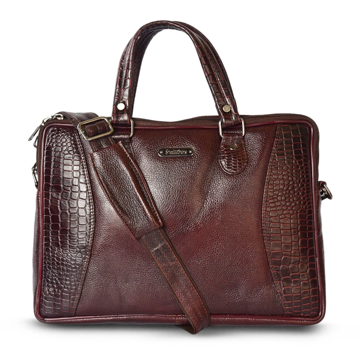 Leather Laptop Bag 36822 (Brown)