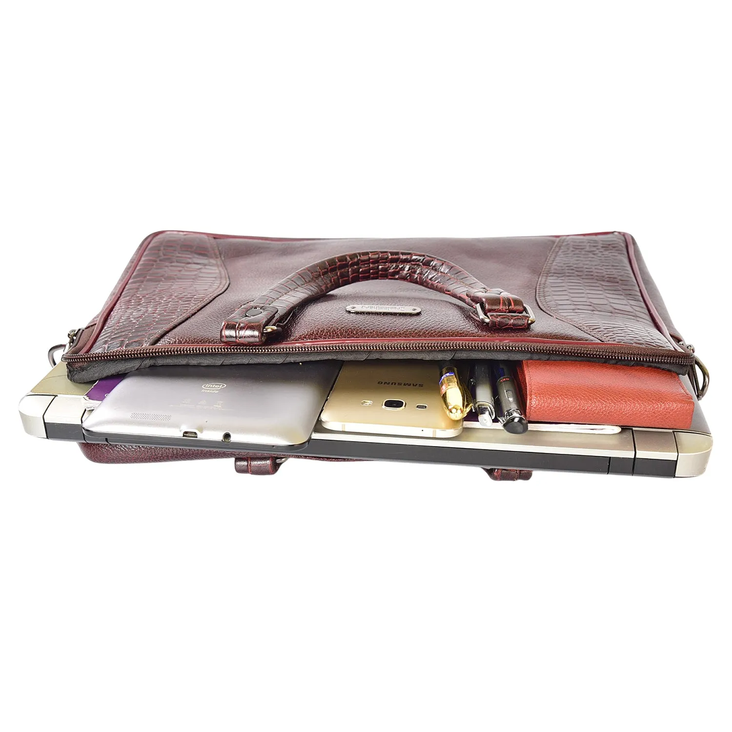 Leather Laptop Bag 36822 (Brown)