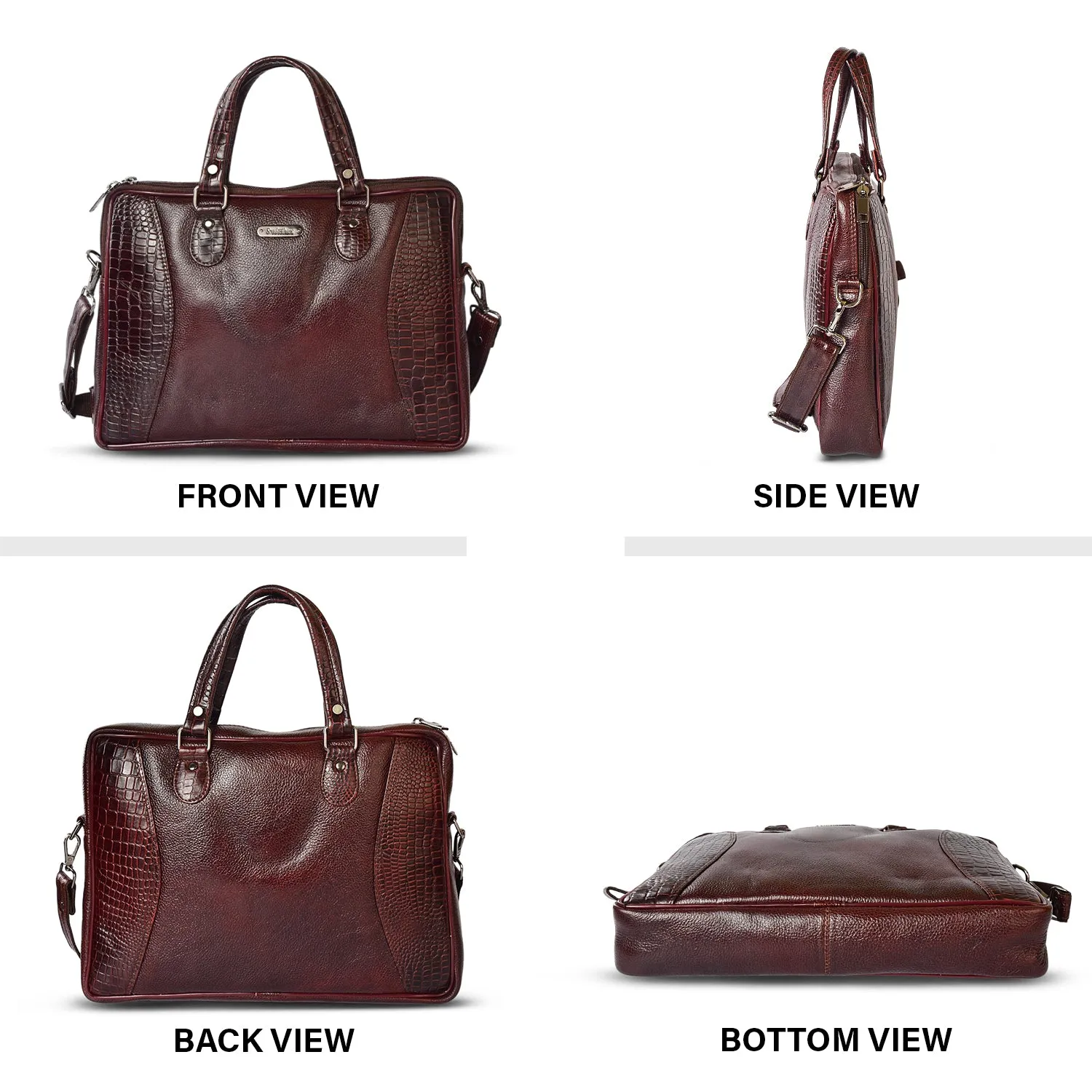 Leather Laptop Bag 36822 (Brown)
