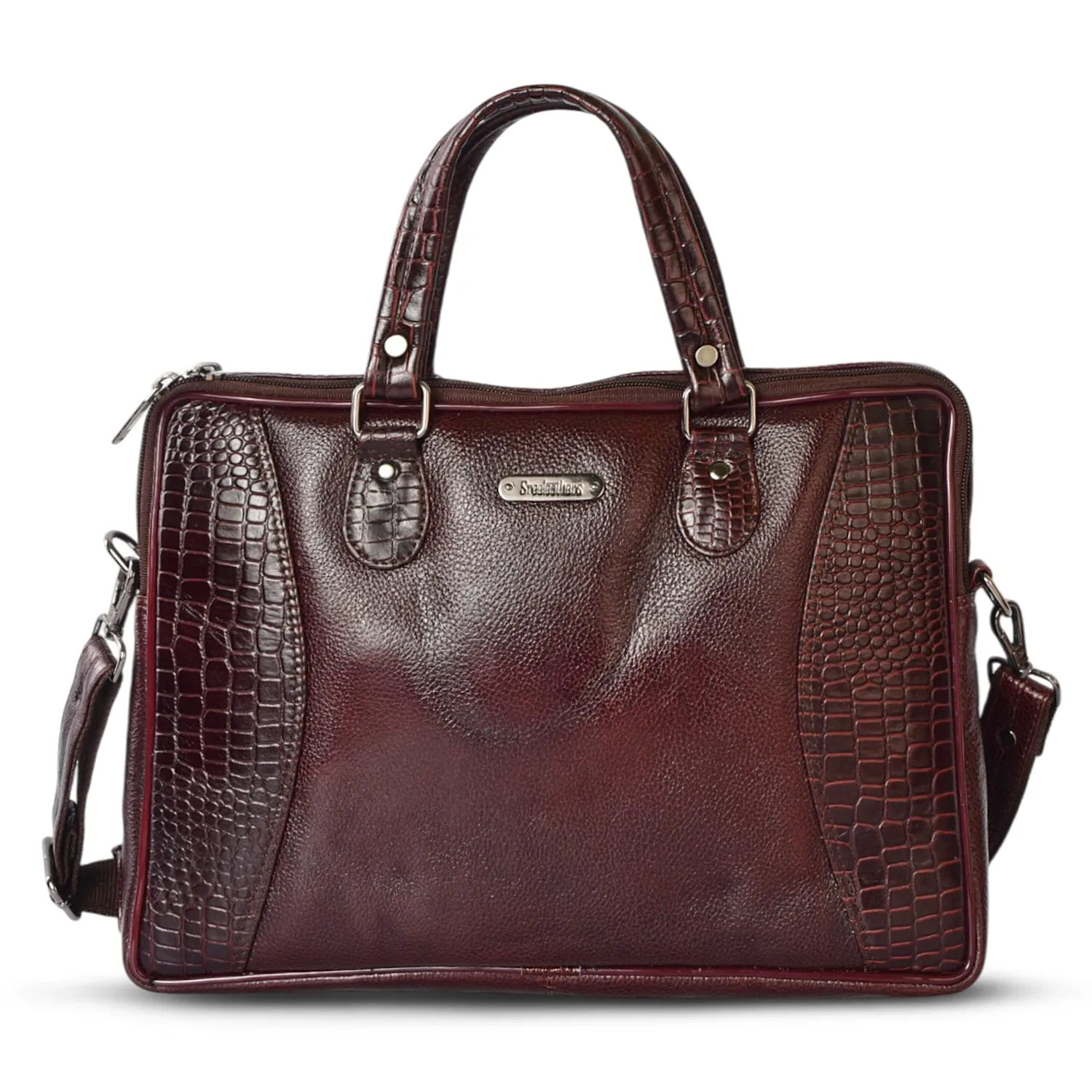 Leather Laptop Bag 36822 (Brown)