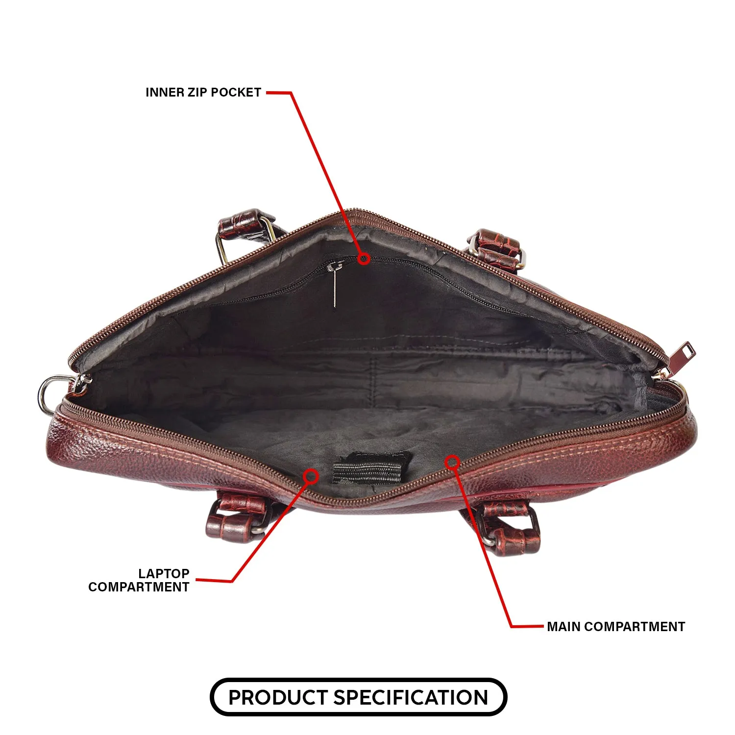 Leather Laptop Bag 36822 (Brown)