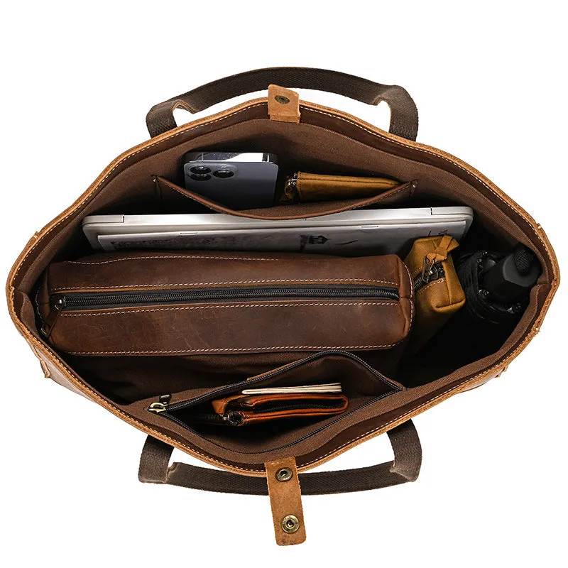 Leather Tote Bag For Women Full Grain Leather Handbag Leather Shopping Bag Women Shoulder Bag Leather Purse