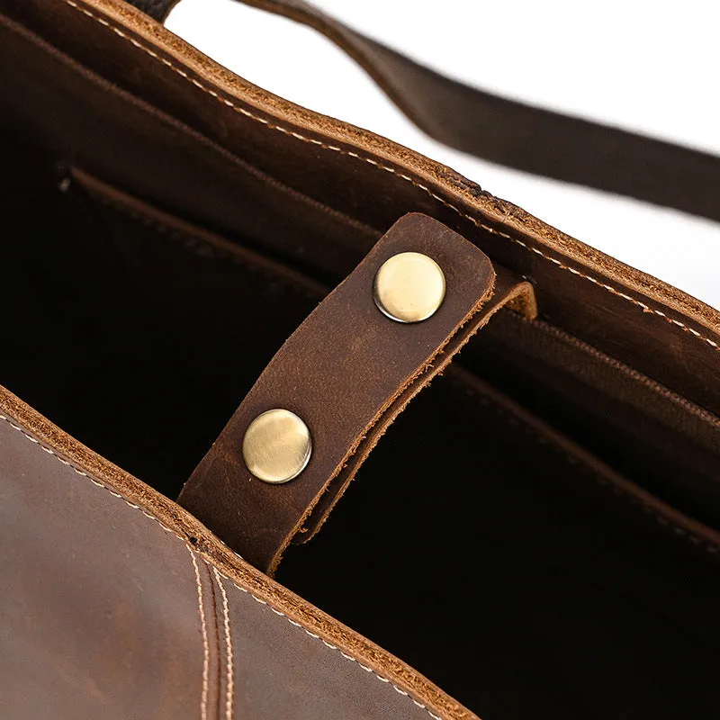 Leather Tote Bag For Women Full Grain Leather Handbag Leather Shopping Bag Women Shoulder Bag Leather Purse