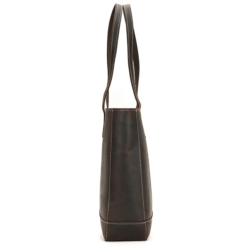 Leather Tote Bag For Women Full Grain Leather Handbag Leather Shopping Bag Women Shoulder Bag Leather Purse