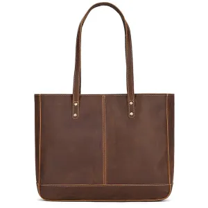 Leather Tote Bag For Women Full Grain Leather Handbag Leather Shopping Bag Women Shoulder Bag Leather Purse