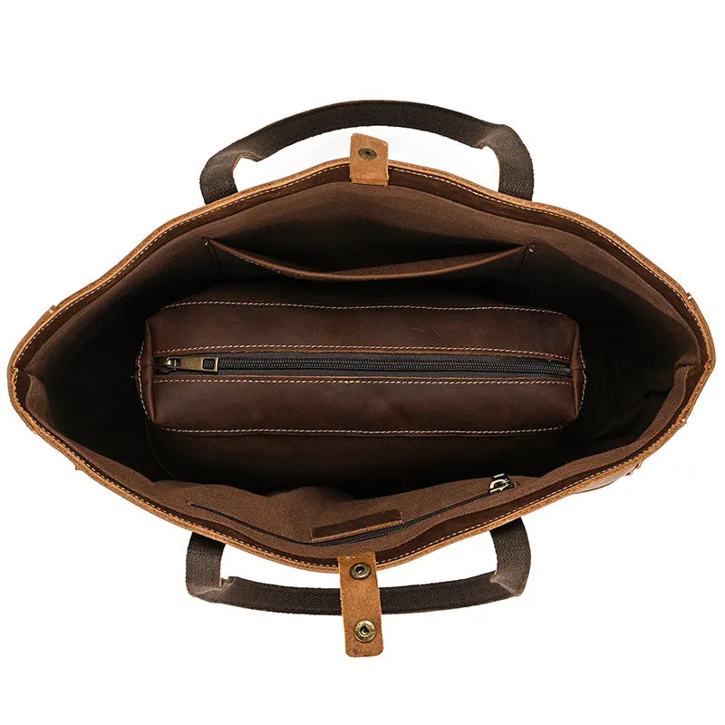 Leather Tote Bag For Women Full Grain Leather Handbag Leather Shopping Bag Women Shoulder Bag Leather Purse