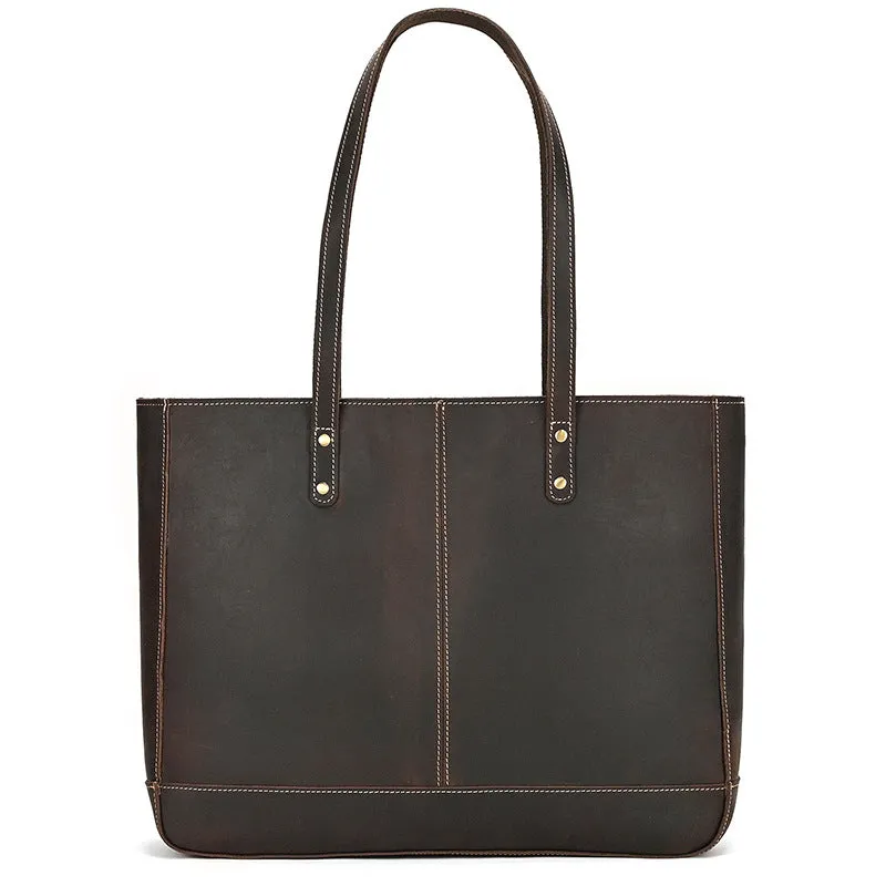 Leather Tote Bag For Women Full Grain Leather Handbag Leather Shopping Bag Women Shoulder Bag Leather Purse