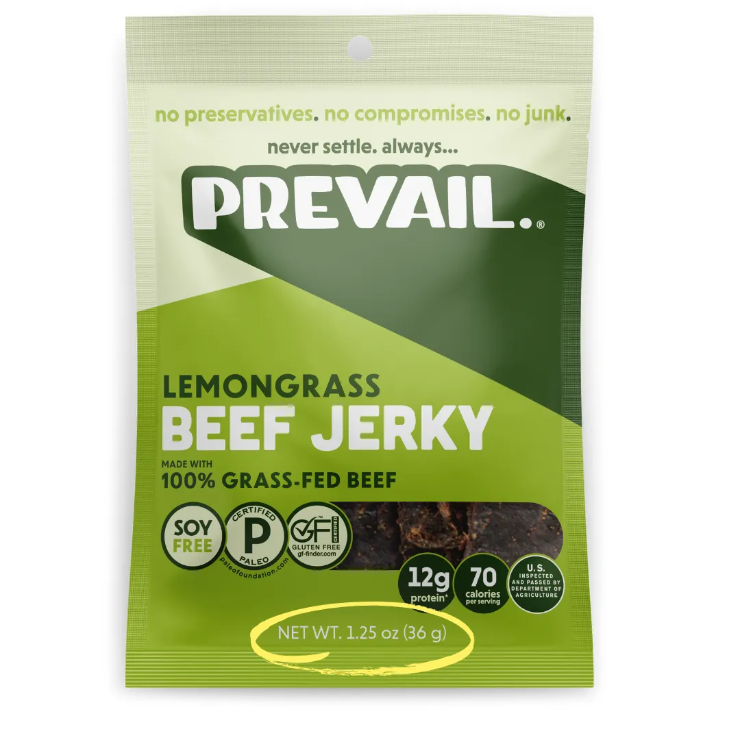 Lemongrass Beef Jerky Single Serve 8 pack