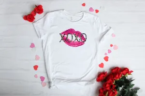 Leopard XOXO Pink Lips Sublimation Transfer