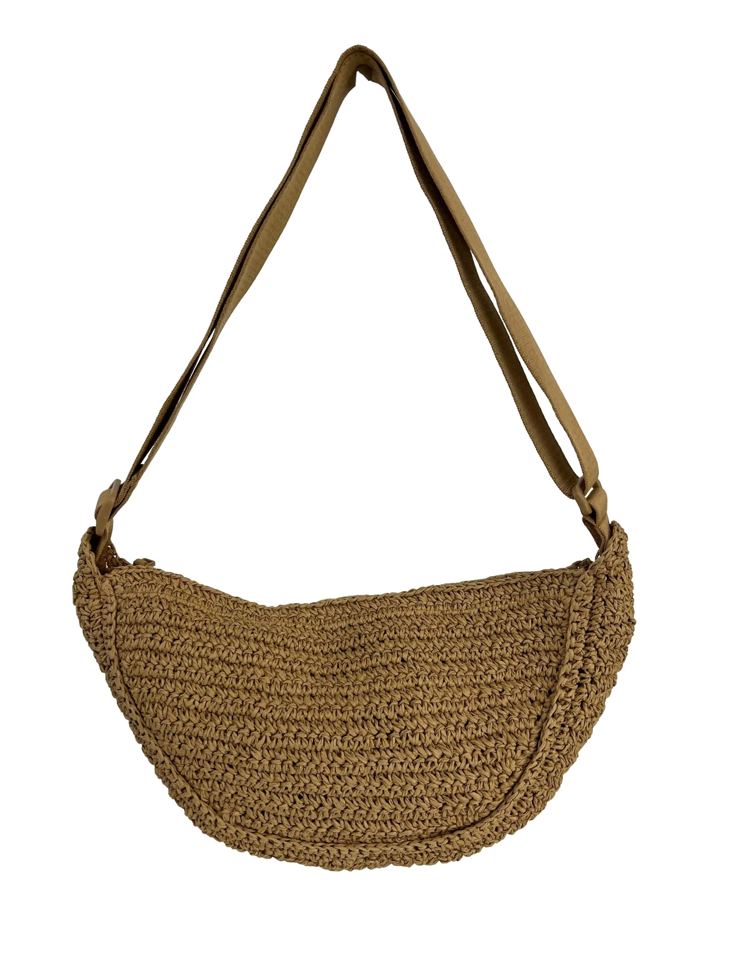 Light Brown Round Mini Crochet Bag