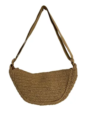 Light Brown Round Mini Crochet Bag