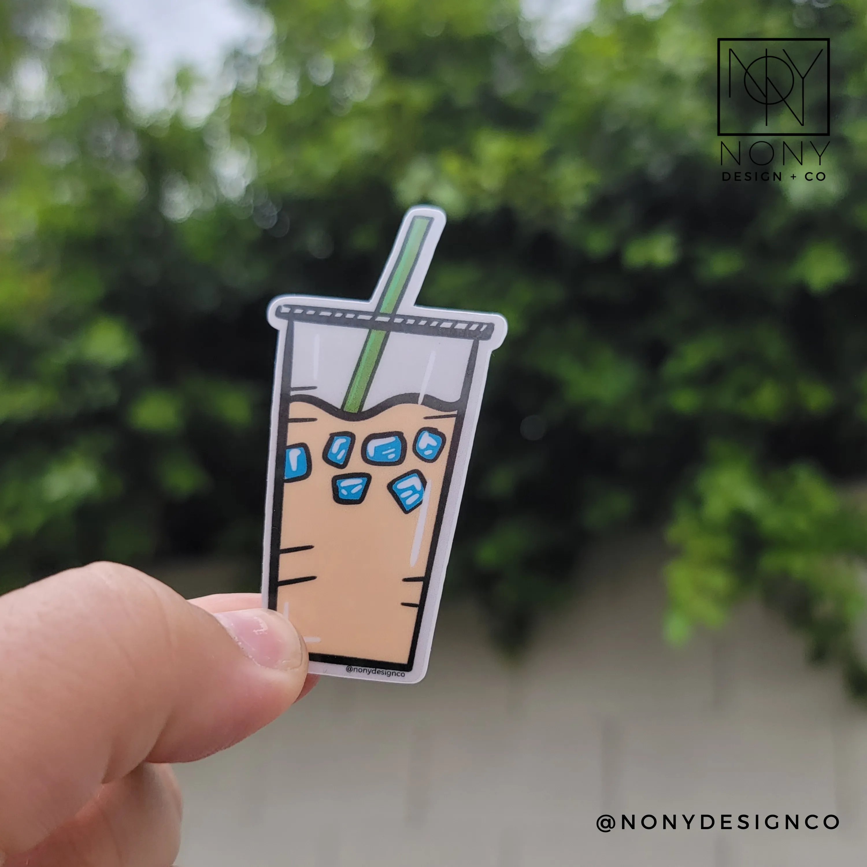 Light Iced Coffee Die Cut Sticker