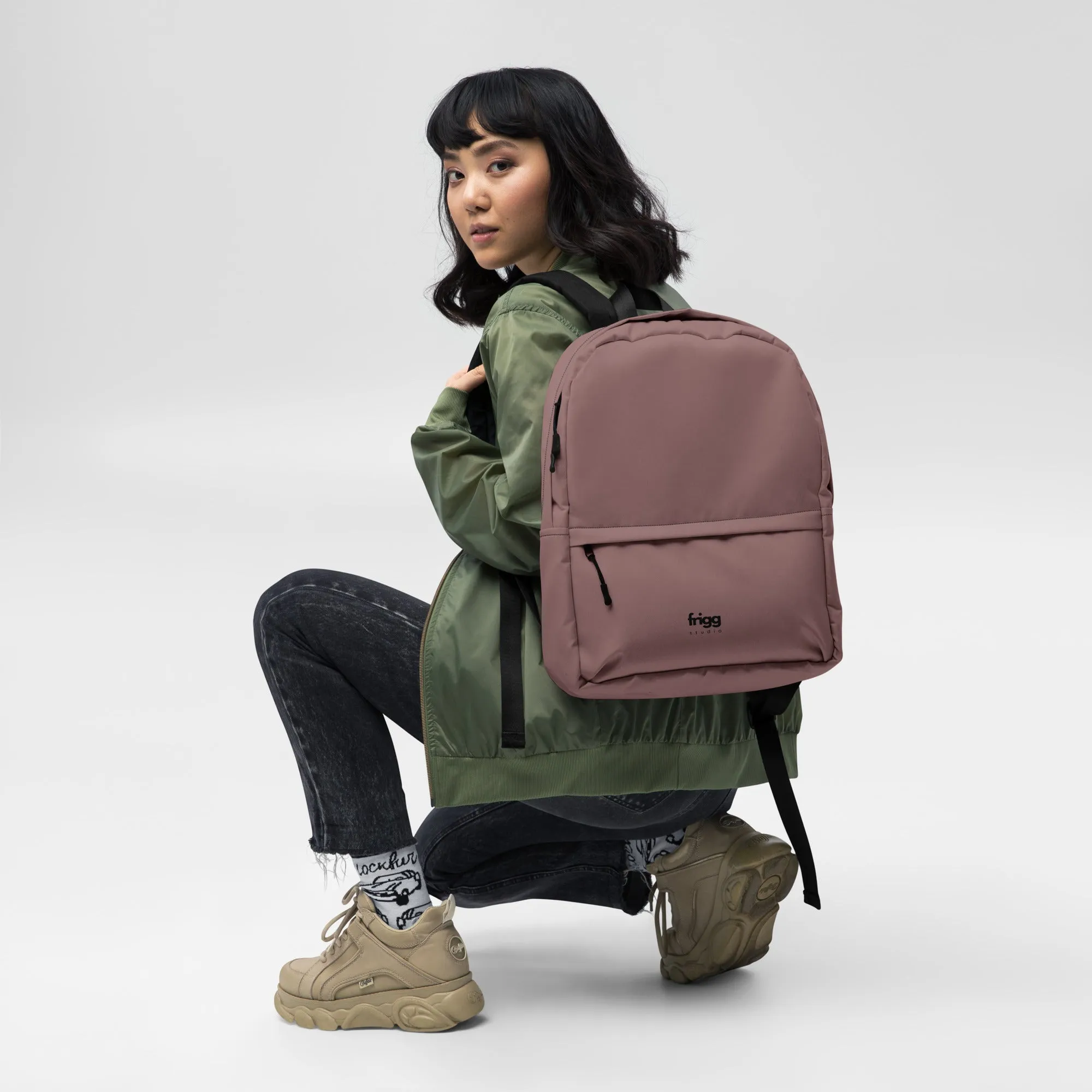 LIGHT WOOD - WATER-RESISTANT BACKPACK WITH LAPTOP POCKET