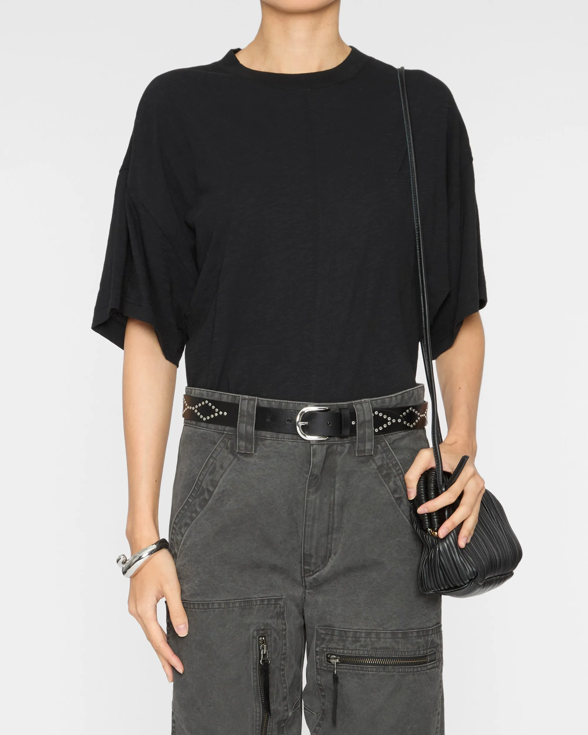 Liliana Belt in Black/Silver