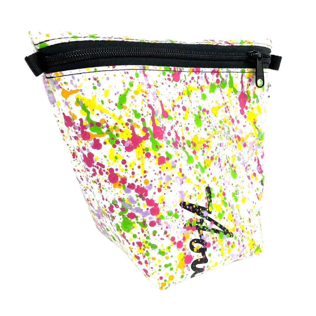 **Limited Release** Banner Zipper Pouch, Pyramid: "Pastel Splash"