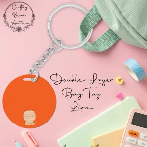 Lion • Double Layer • Blank Bag Tag • 65mm