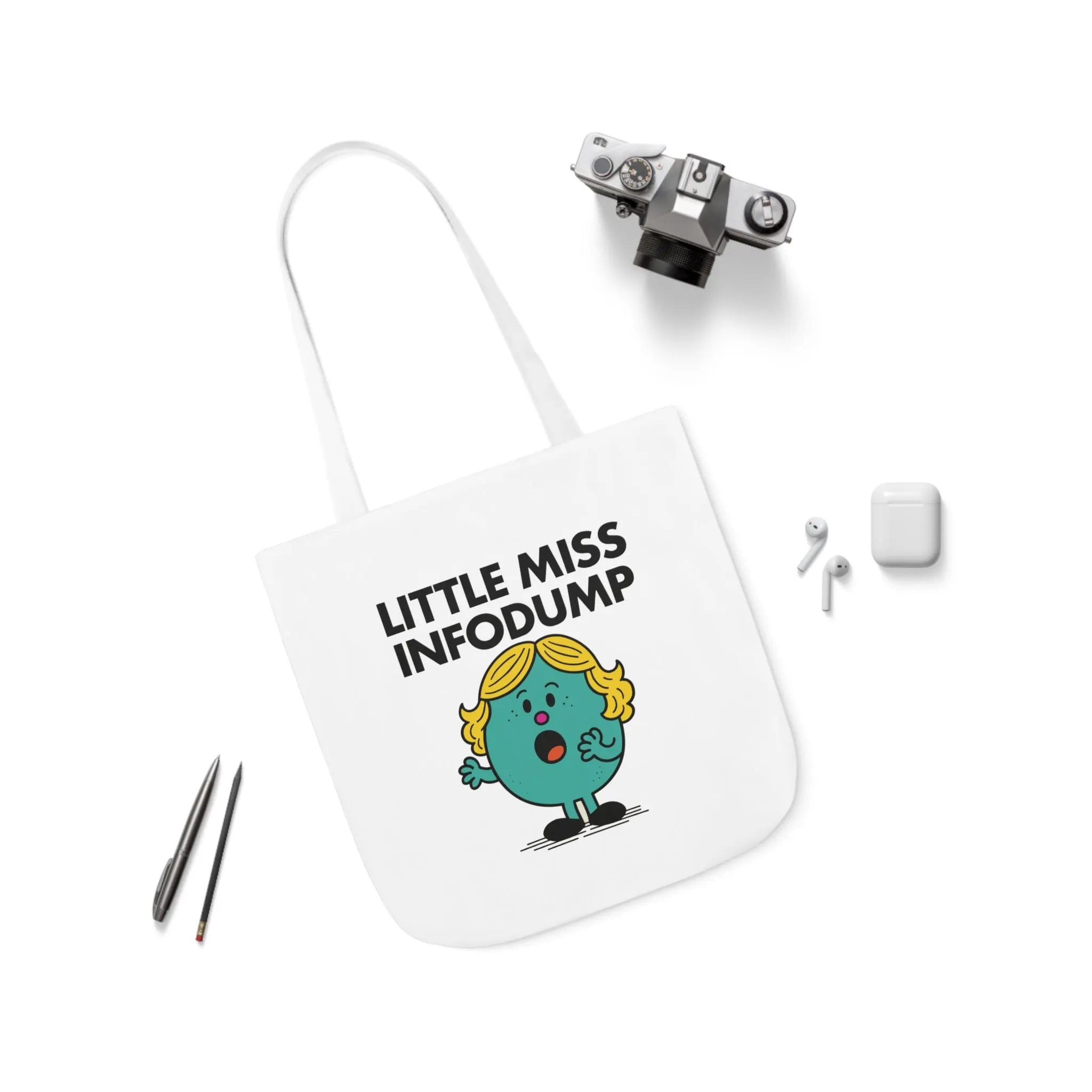 Little Miss Infodump Canvas Tote Bag