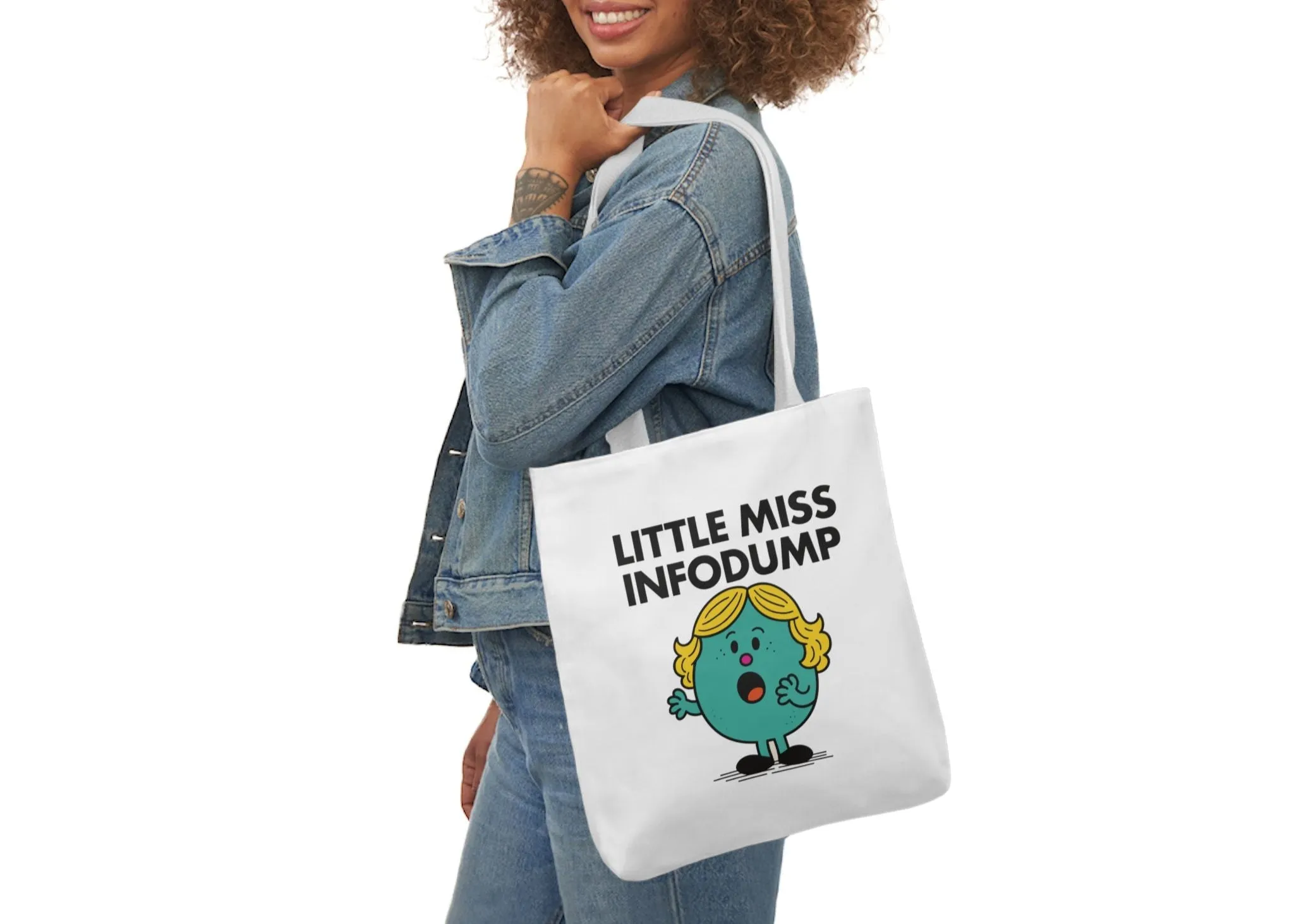 Little Miss Infodump Canvas Tote Bag