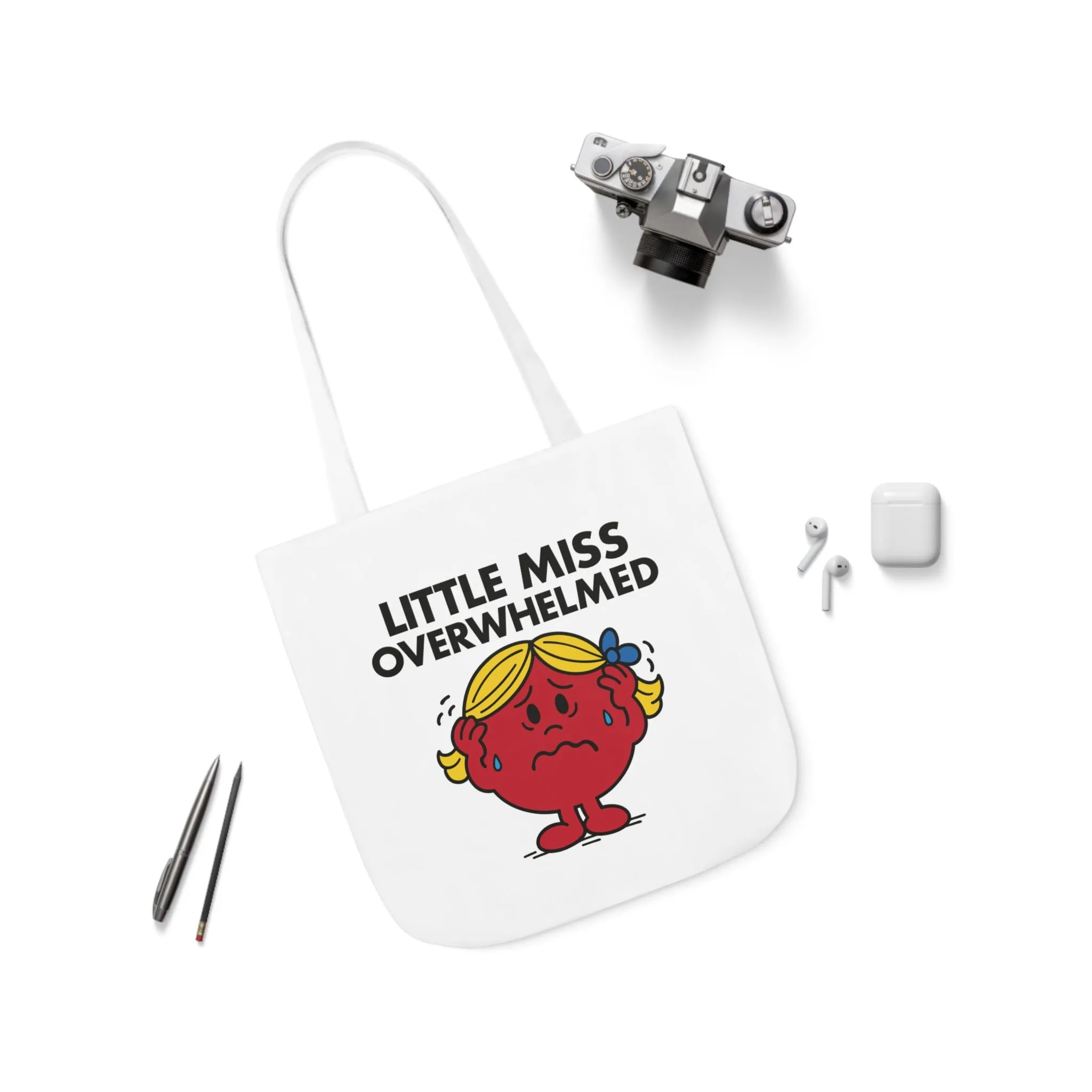 Little Miss Overwhelmed Canvas Tote Bag