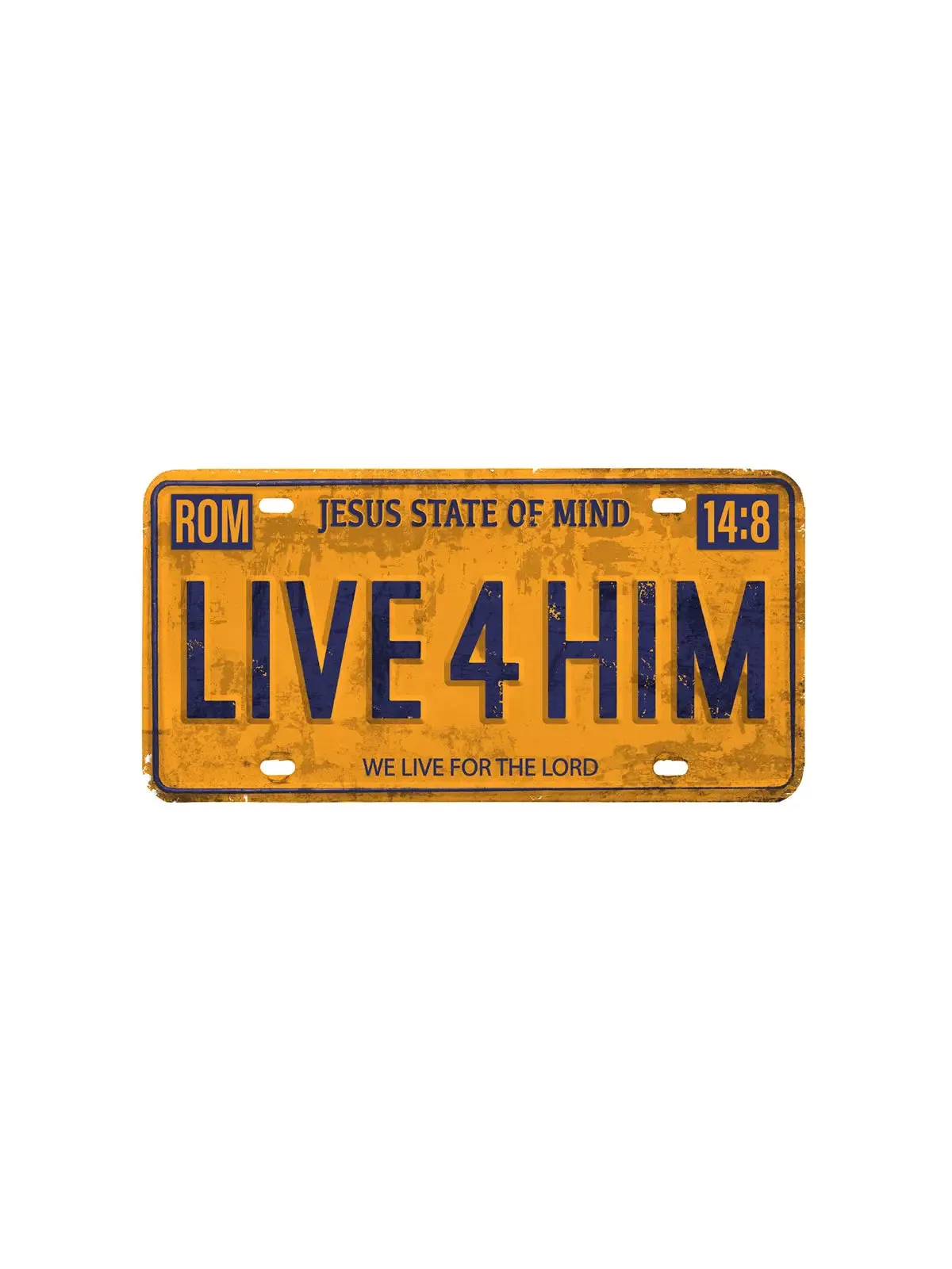 Live For Him License Sticker