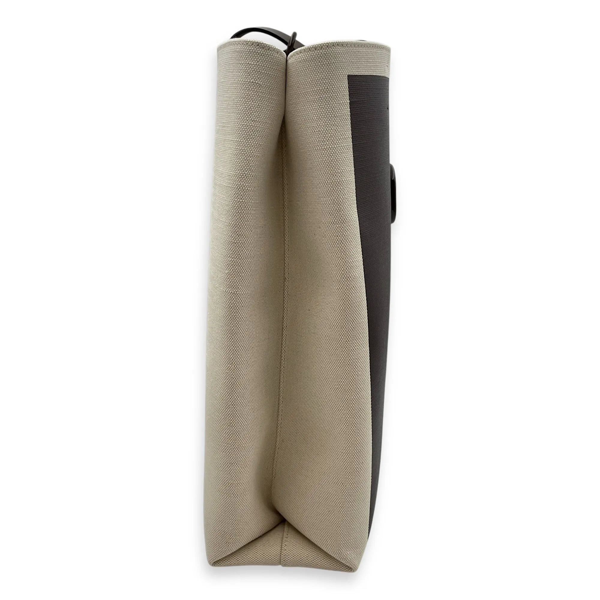 Logo Plaque 33x40x12cm Beige Crossbody Bag in Cotton canvas, calf, Lacquered Metal hardware