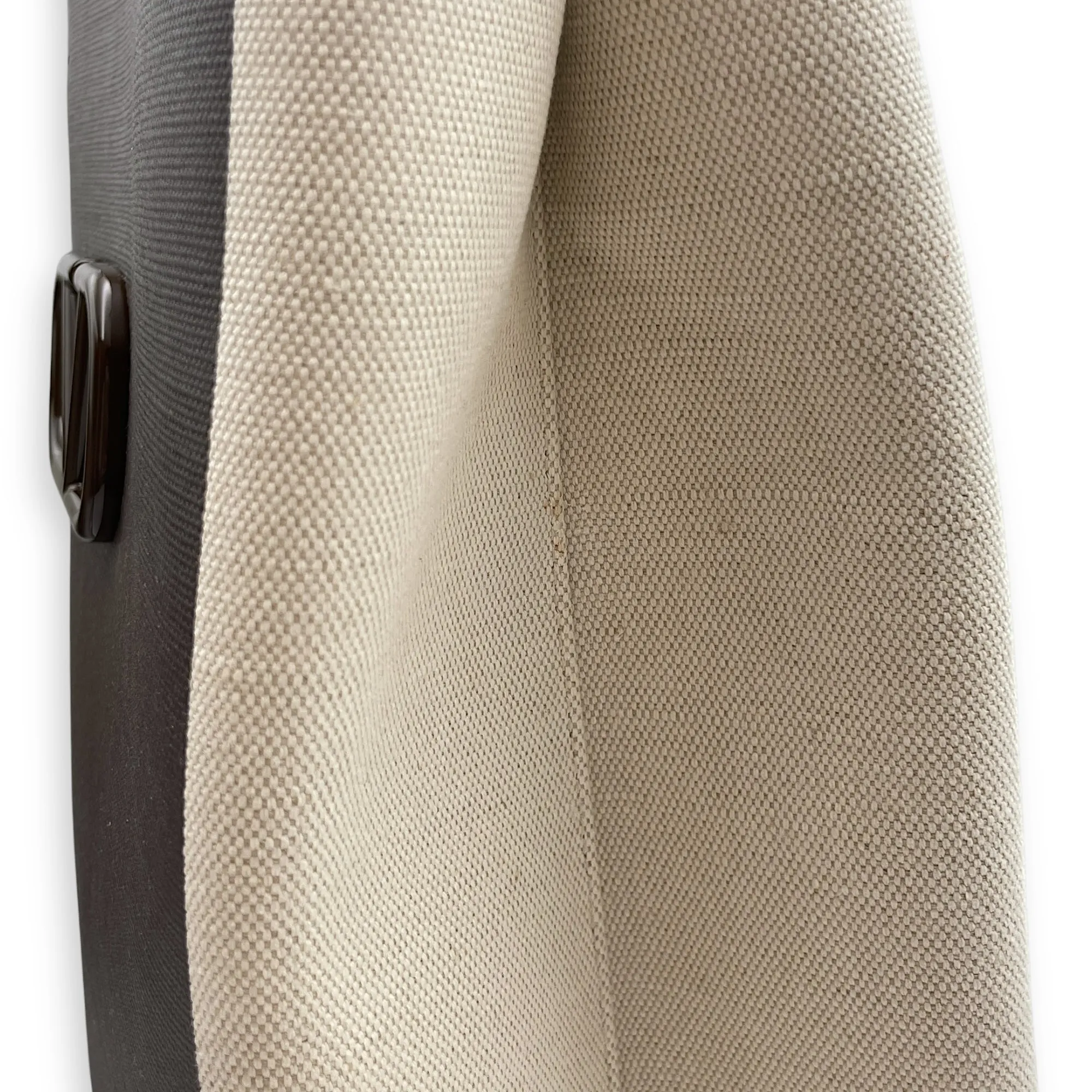 Logo Plaque 33x40x12cm Beige Crossbody Bag in Cotton canvas, calf, Lacquered Metal hardware