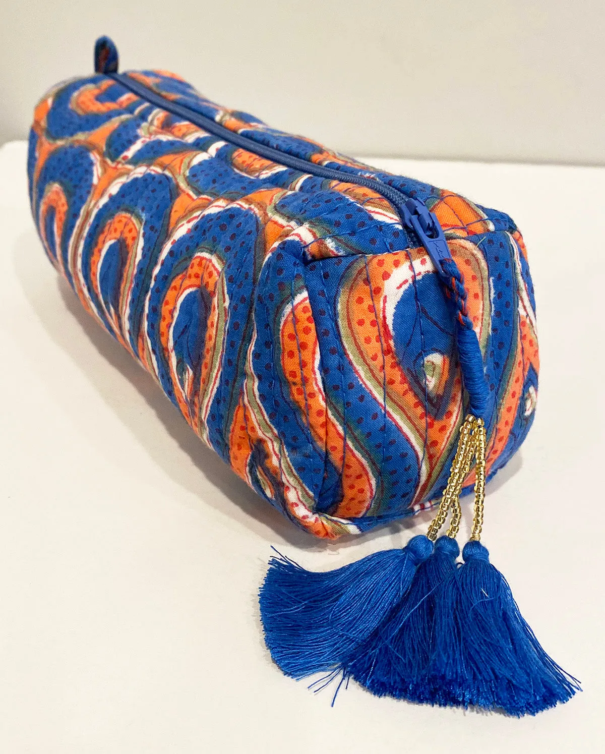 Long Waterproof Cosmetic Pouch | Snake Flower