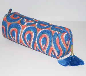 Long Waterproof Cosmetic Pouch | Snake Flower
