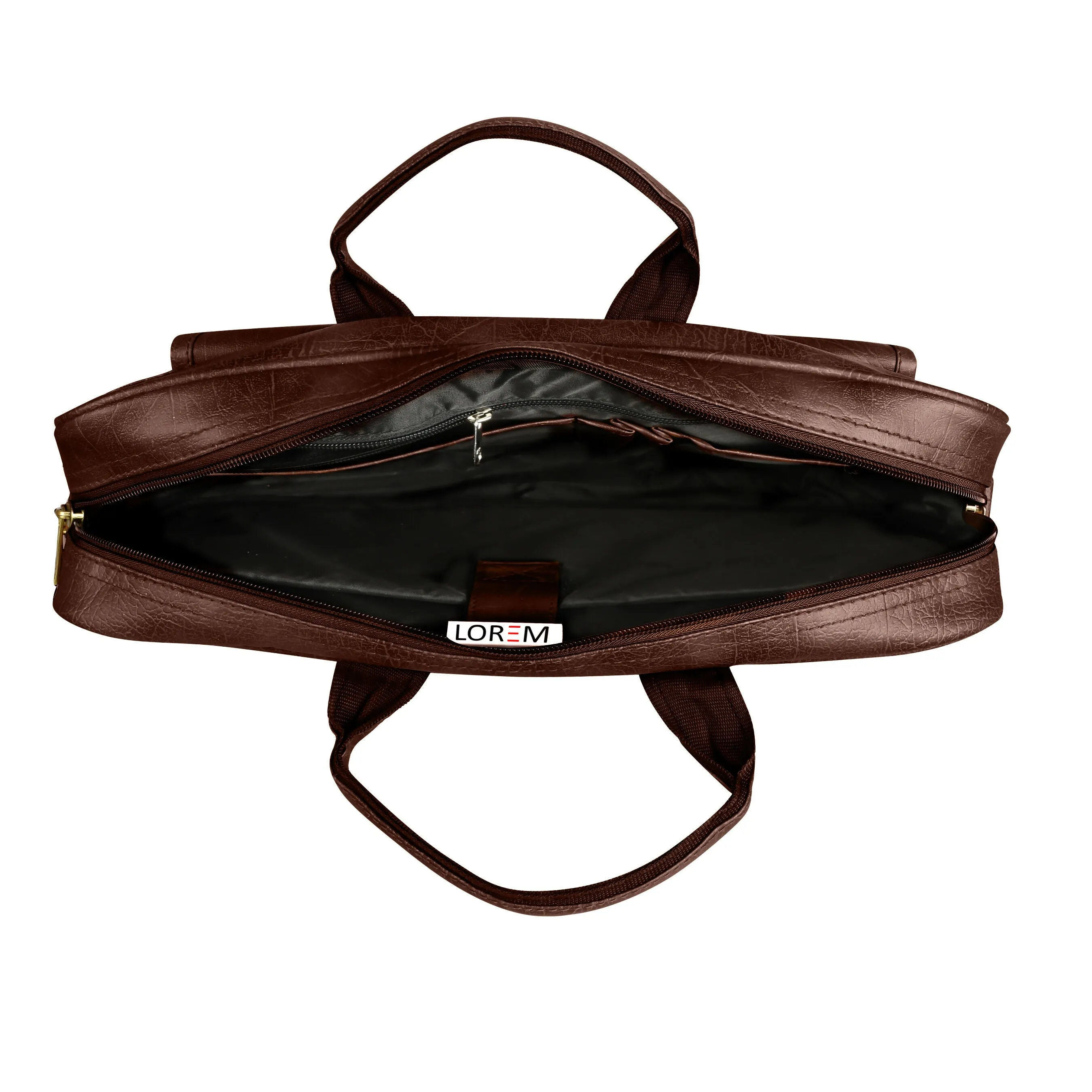 LOREM Faux Leather Messenger Bag for Men – 9.44L Capacity | Fits Up to 15.6” Laptops (Dell, HP, Lenovo, MacBook)