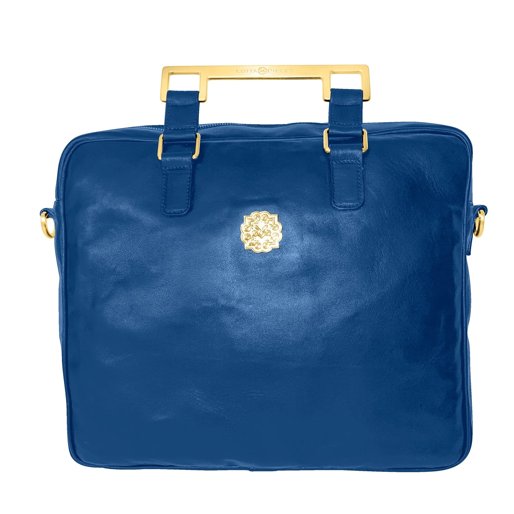 Lotta Pieces | Innovative Leather Briefcase With Metal Handles
