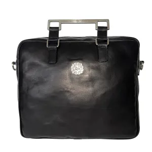 Lotta Pieces | Innovative Leather Briefcase With Metal Handles