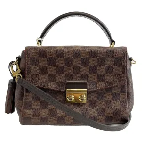Louis Vuitton - Damier Ebene Croisette - Brown Top Handle w / Crossbody Strap
