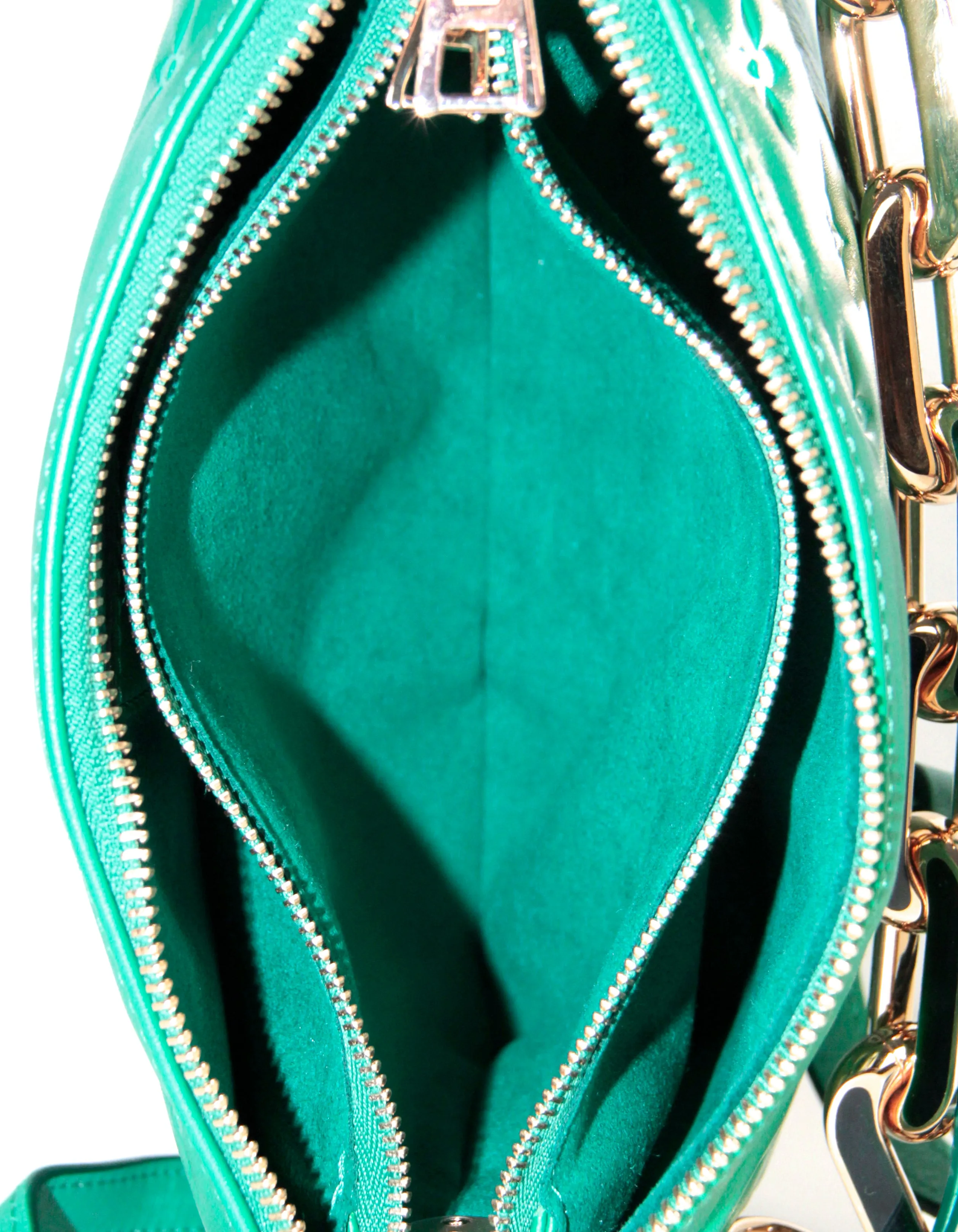 Louis Vuitton Emeraude Green Lambskin Embossed Monogram Coussin BB Crossbody Bag