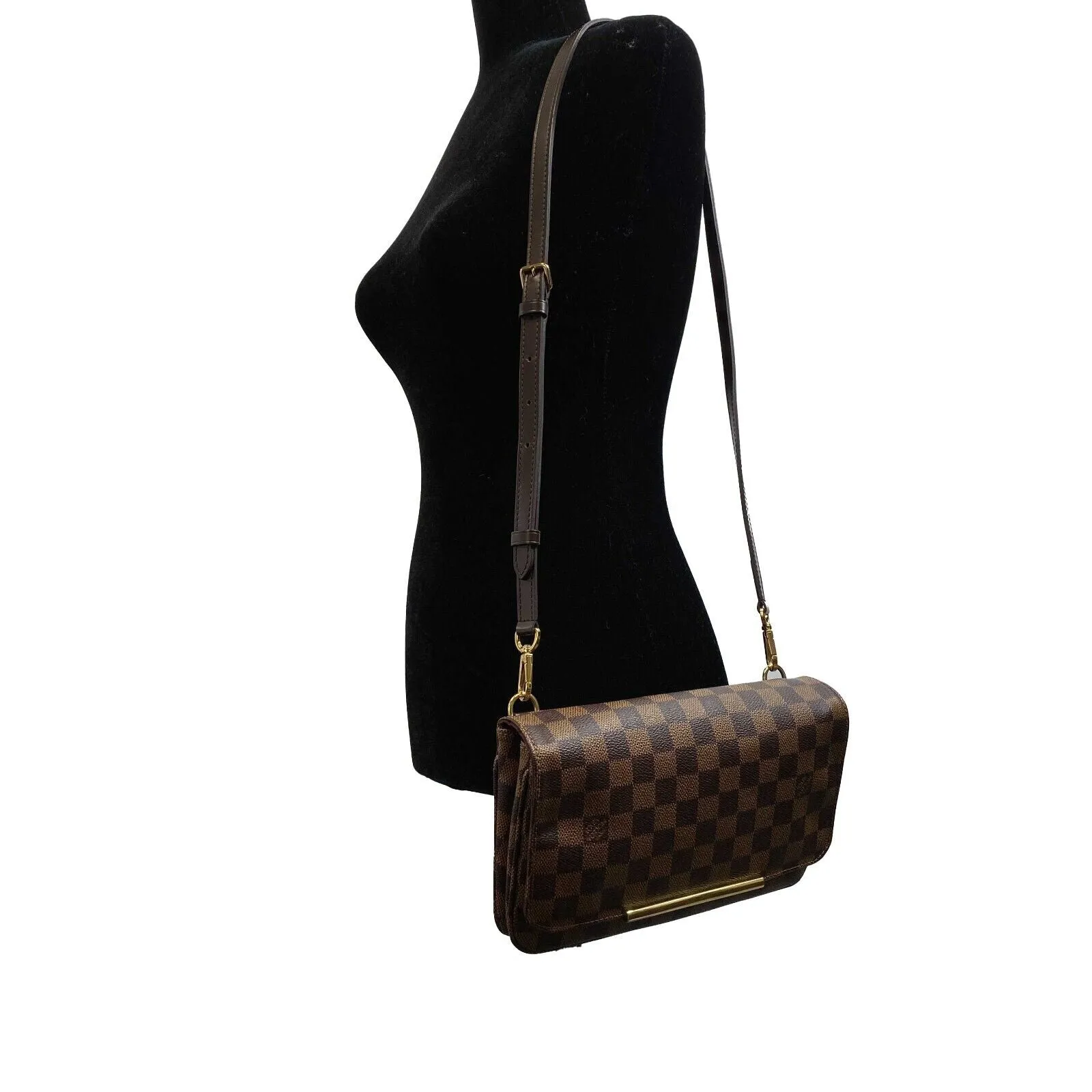 Louis Vuitton - Excellent - Hoxton PM in Damier Ebene - Brown Crossbody