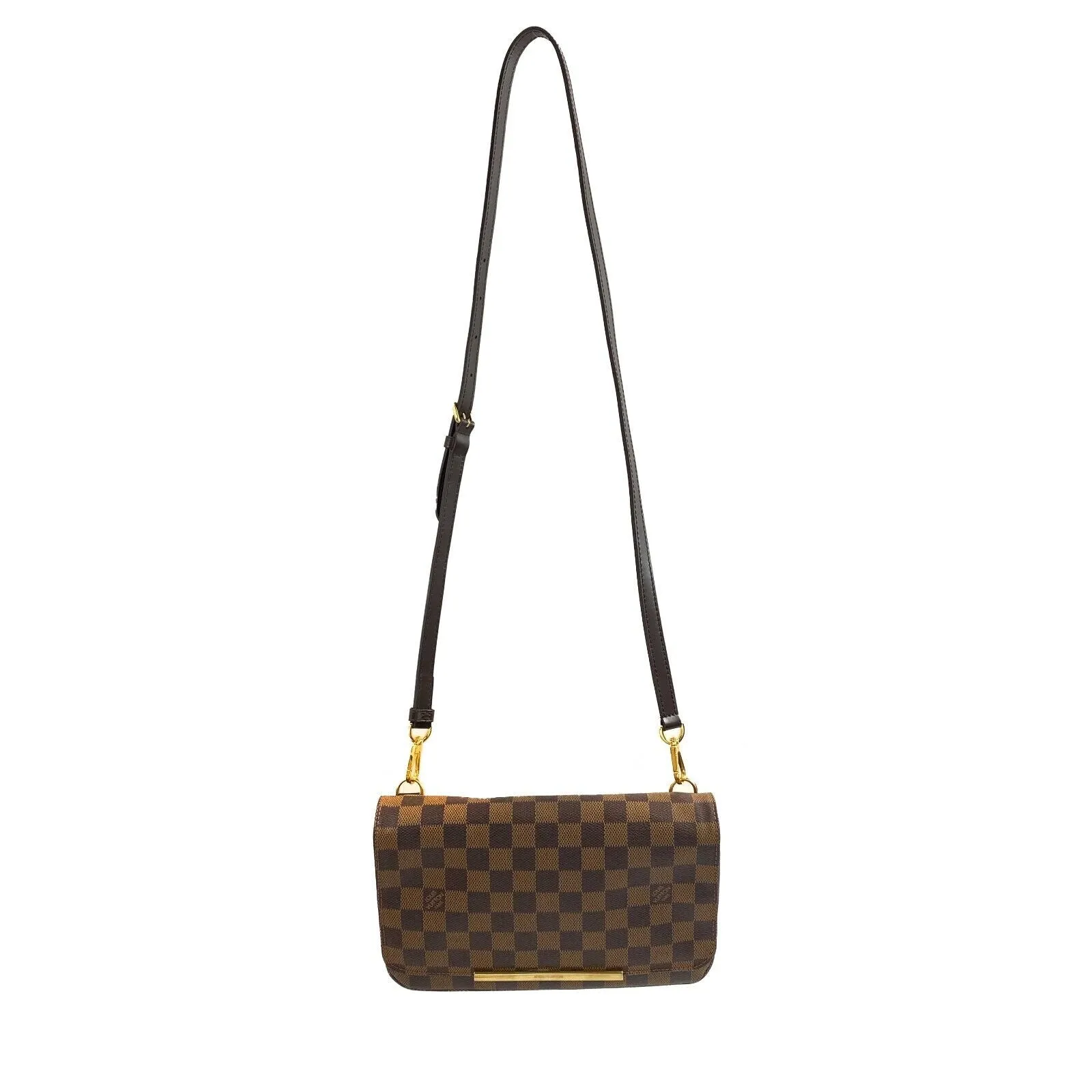 Louis Vuitton - Excellent - Hoxton PM in Damier Ebene - Brown Crossbody