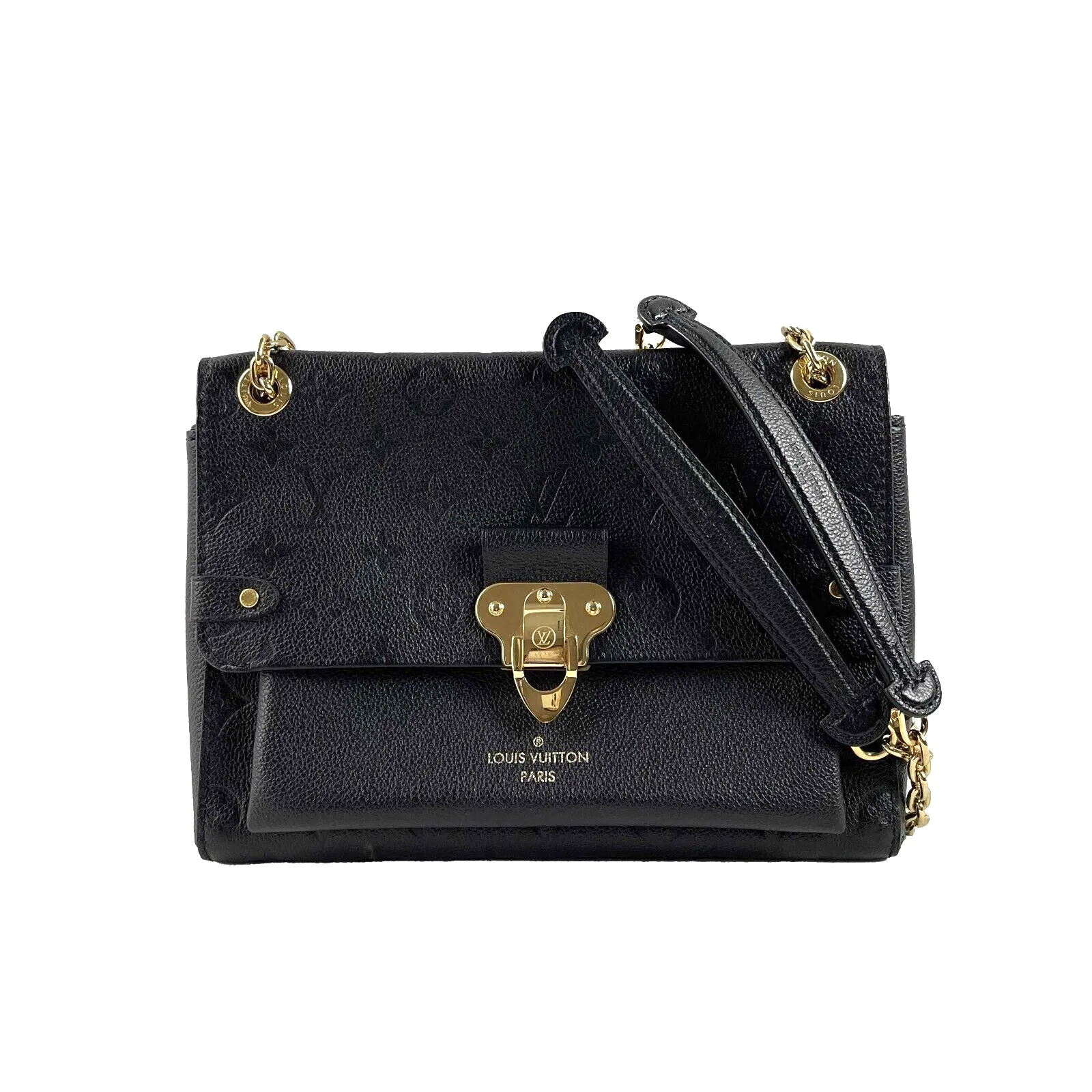 Louis Vuitton Excellent Monogram Empreinte Vavin PM Black Handbag