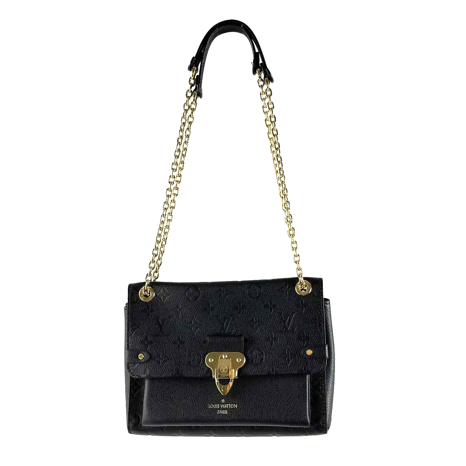 Louis Vuitton Excellent Monogram Empreinte Vavin PM Black Handbag