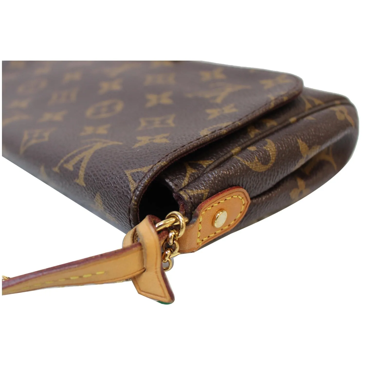 LOUIS VUITTON Favorite MM Monogram Canvas Crossbody Bag Brown