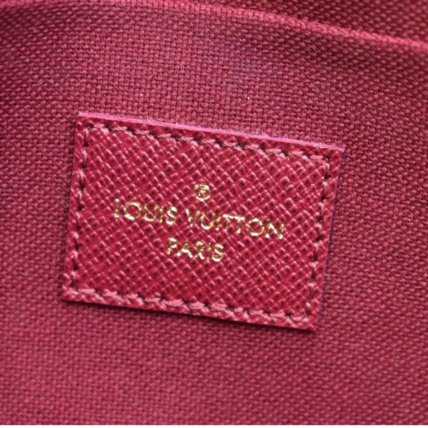 LOUIS VUITTON Felicie Monogram Canvas Pochette Crossbody Bag Fuchsia Pink