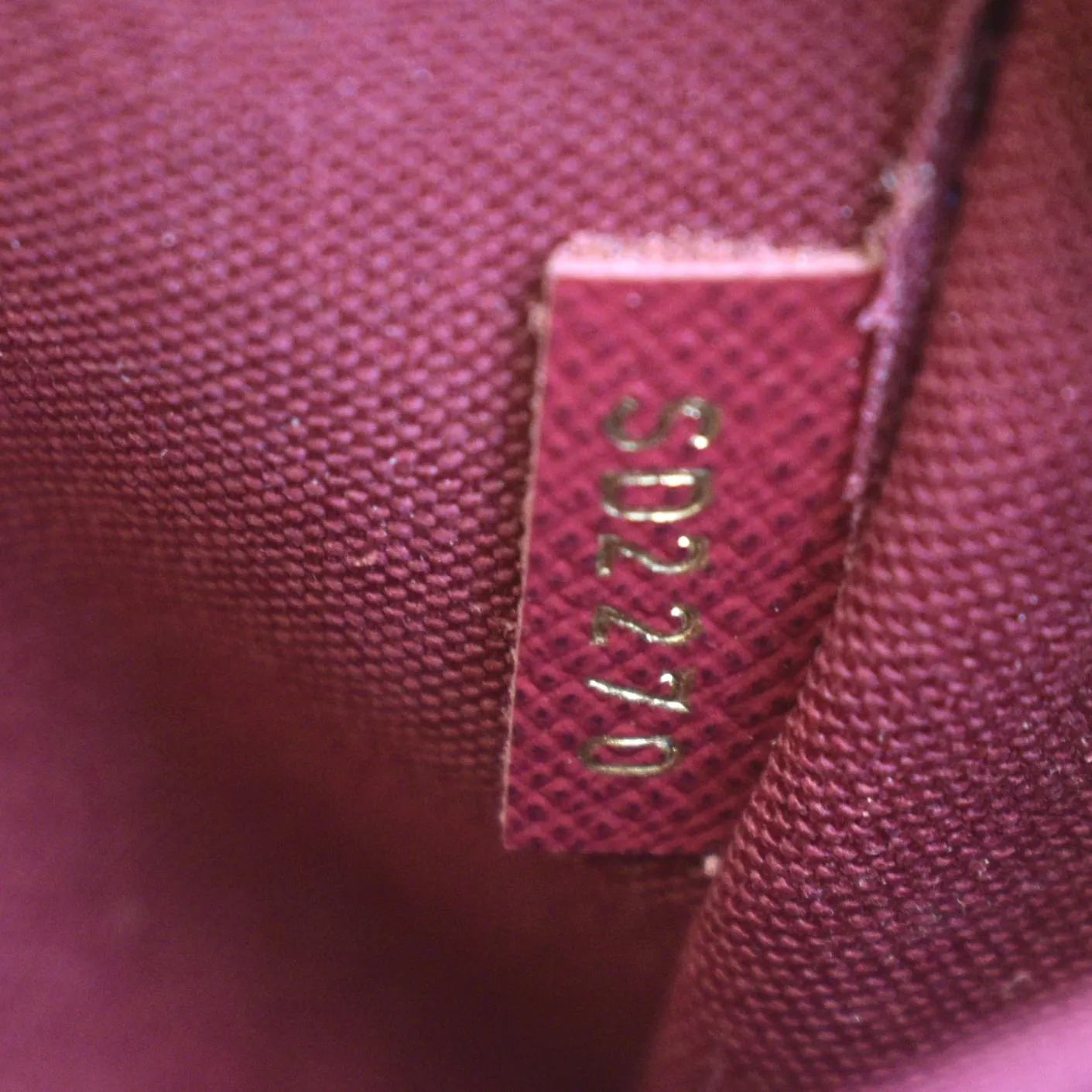 LOUIS VUITTON Felicie Monogram Canvas Pochette Crossbody Bag Fuchsia Pink